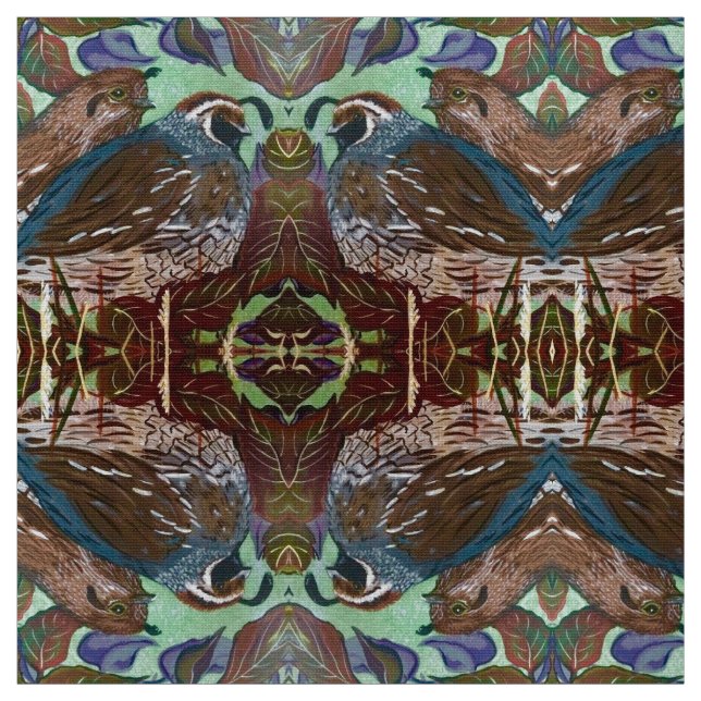 Tissu Couple de caille d'automne (Échantillon)