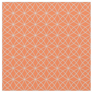 Tissu Courbes entrelacées sur orange