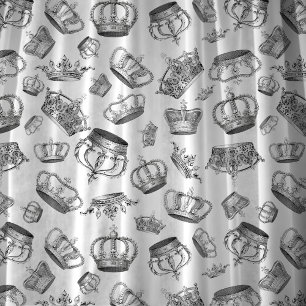 Tissu Couronnes royales gravées vintages
