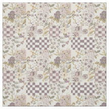Courte vintage patchwork en lilas Cottagecore 
