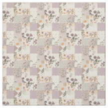 Courte vintage patchwork en lilas Cottagecore 