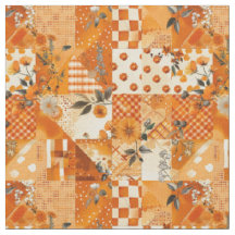 Courtepatchwork orange pastel vintage Cottagecore