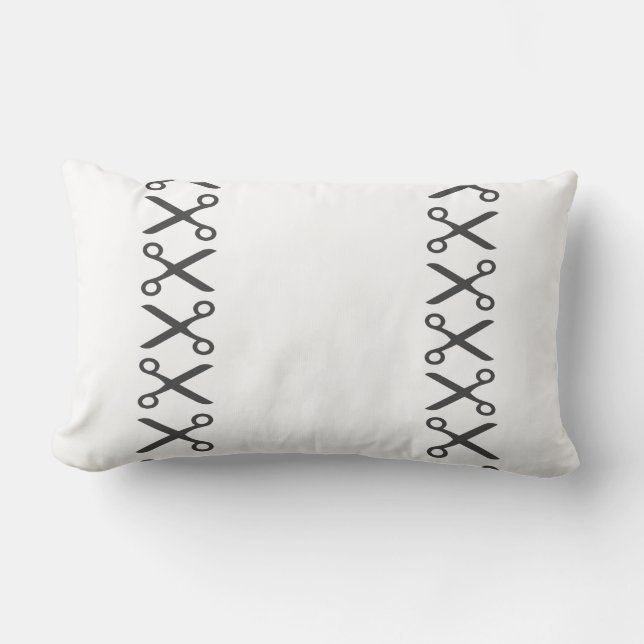 Tissu Coussin / Oreiller Motif Ciseaux Élégants (Recto)
