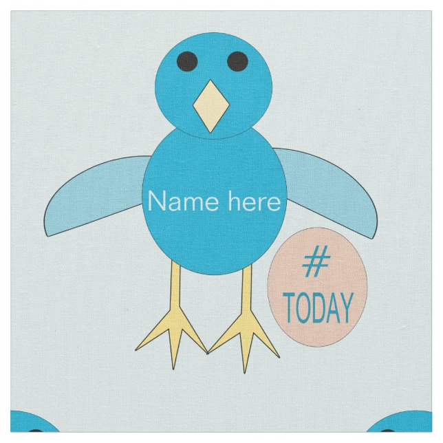 Tissu Coutume Blue Birthday Boy Chick Craft Fabric (Fermer)