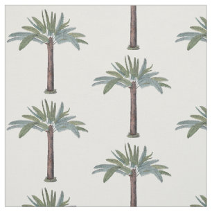 Tissu Coutume tropicale peinte à la main de palmier