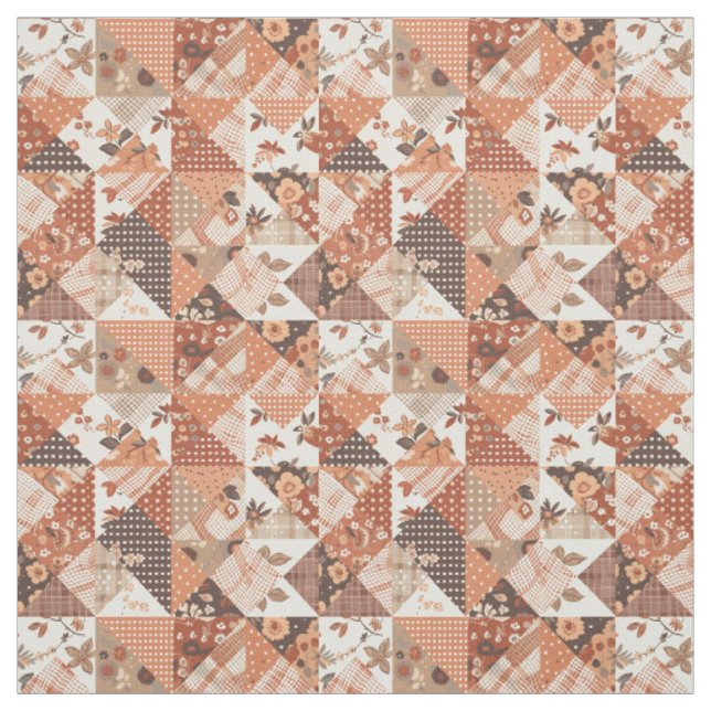 Tissu Couverture chaude en patchwork de terracotta autom (Échantillon)