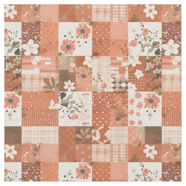 Tissu Couverture chaude en patchwork de terre cuite auto (Fermer)