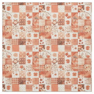 Tissu Couverture chaude en patchwork de terre cuite auto