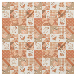 Tissu Couverture chaude en patchwork de terre cuite auto