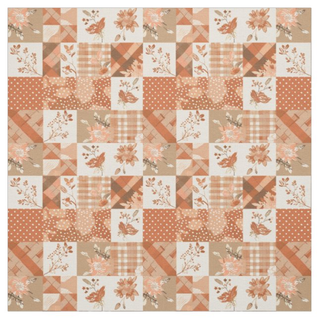 Tissu Couverture chaude en patchwork de terre cuite auto (Échantillon)