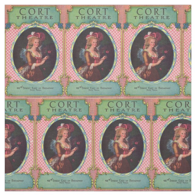 Tissu couverture de programme du Cort Theatre 1930 (Échantillon)