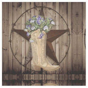 Tissu cow-boy fleur sauvage de la grange rustique