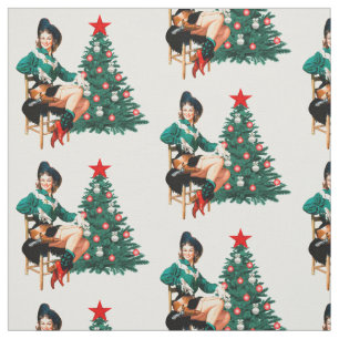 Tissu Cow-girl vintage sur la chaise avec l'arbre de