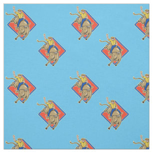 Tissu Cowboy occidental Taureau de rodéo montant la