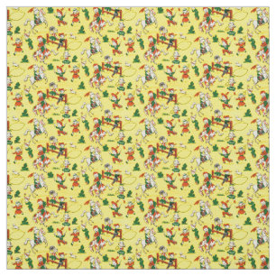 Tissu Cowboy vintage - cow-girls - chevaux - ranch