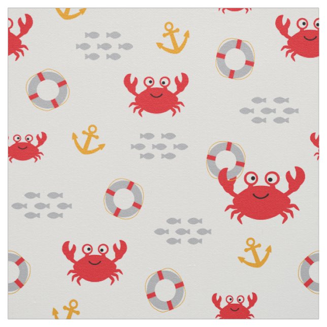 Tissu Crabe avec bouée de sauvetage (Échantillon)
