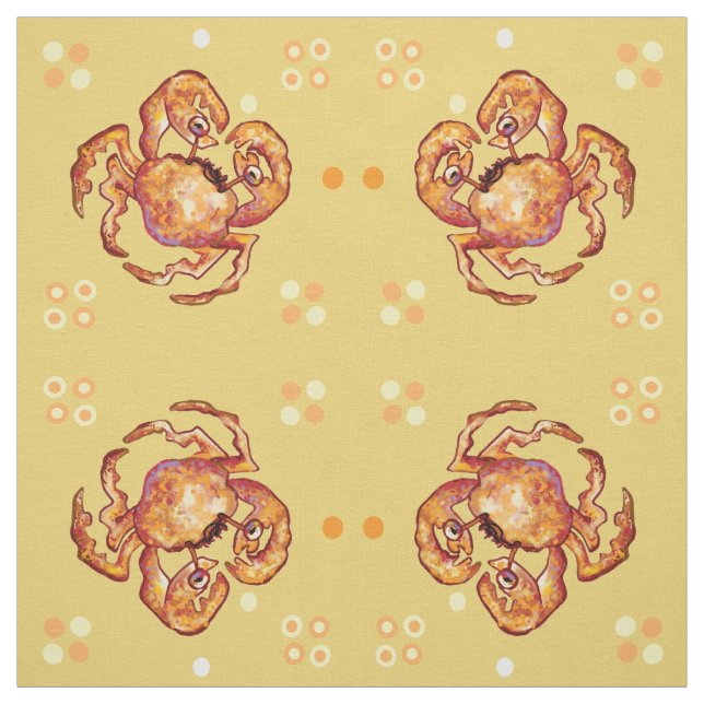 Tissu Crabes à la plage (Échantillon)
