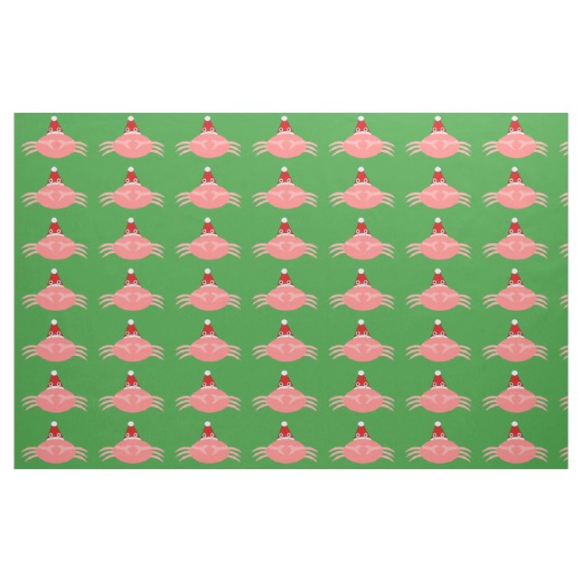Tissu Craft Crabe de Noël (Fat Quarter)