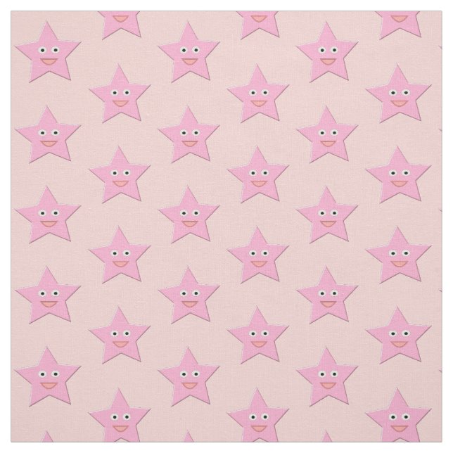 Tissu Craft Pretty Pink Star (Échantillon)