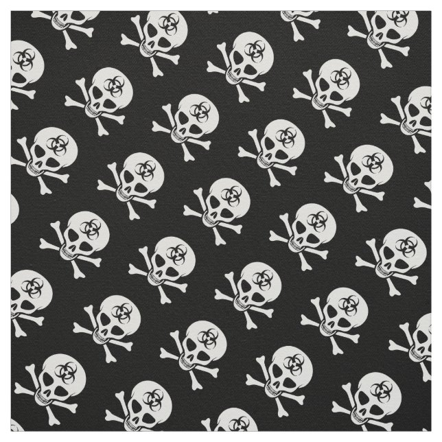 Tissu Crâne et os croisés de Biohazard (Échantillon)