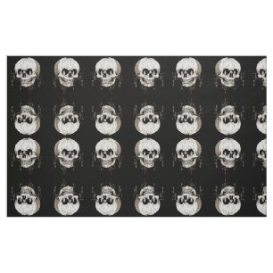 Tissu Crâne fondu d'Halloween effrayant avec imagerie de