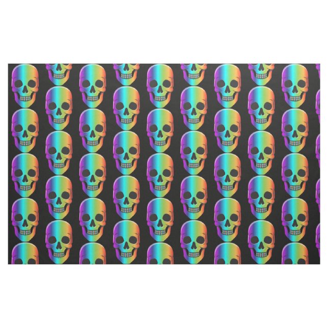 Tissu Crâne humain psychédélique Thunder_Cove (Fat Quarter)