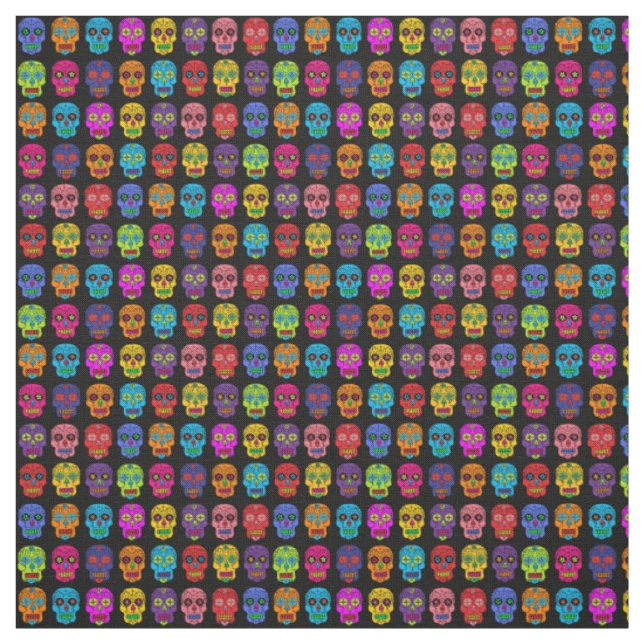 Tissu Crânes à sucre (Échantillon)