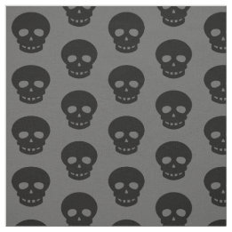 Tissu Crânes noirs cool Pois