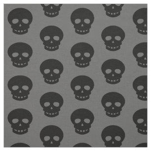 Tissu Crânes noirs cool Pois