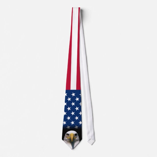 Tissu Cravate Aigle Américain Drapeau Américain De (Devant)