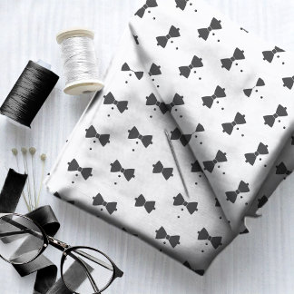 Tissu Cravate et boutons noirs sur mesure ID1090