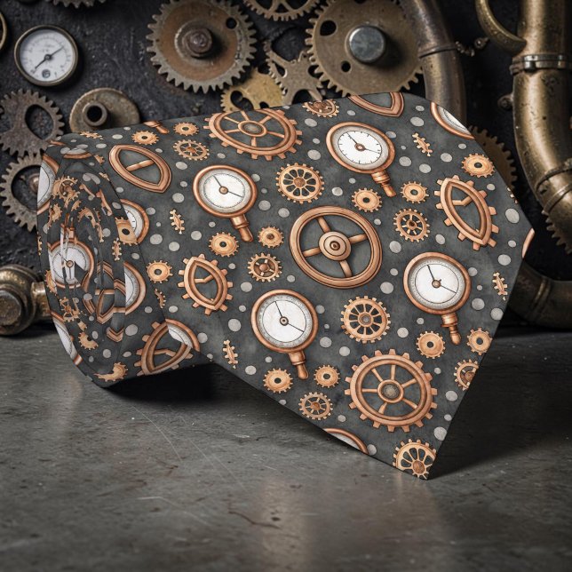 Tissu cravate personnalisé engrenages Steampunk (Créateur téléchargé)