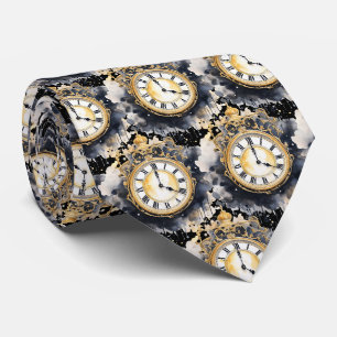 Tissu cravate Steampunk à cadran d'horloge vintage