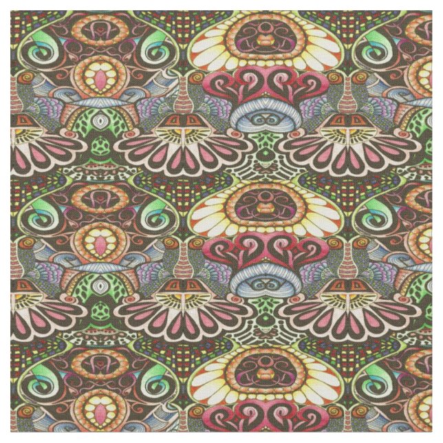 Tissu Création de doodle de fête Artiste joyeuse (Fermer)