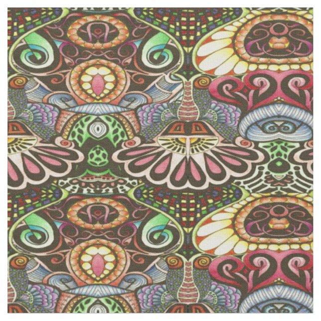 Tissu Création de doodle de fête Artiste joyeuse (Fermer)