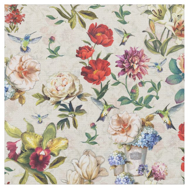 Tissu Création de l'aquarelle florale de l'époque victor (Fermer)