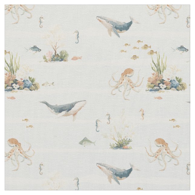 Tissu Créature marine de la mer profonde vie marine (Fermer)