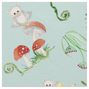 Tissu Crèche de neutre de bébé de créatures de conte