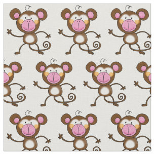 Tissu crèche effrontée de singe