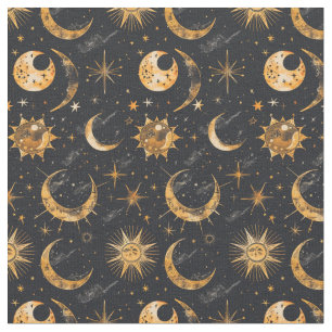 Tissu Créez vos propres étoiles de lune de soleil célest