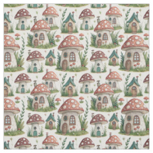Tissu Créez Vos Propres Maisons de Fées Amanite Muscarin