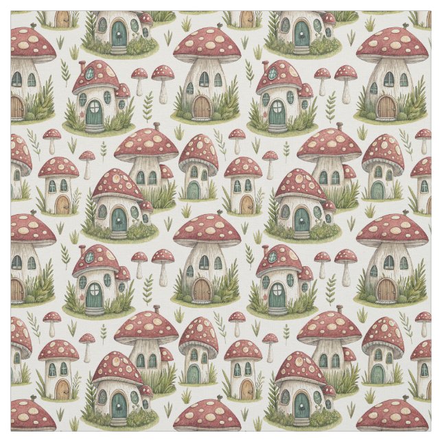 Tissu Créez Vos Propres Maisons de Fées de Fly Agaric He (Échantillon)