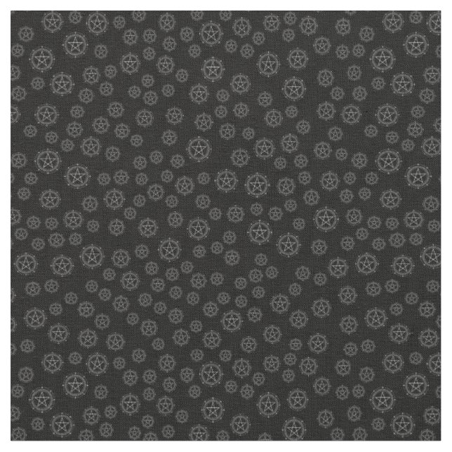 Tissu Créez vos propres Pentacles Blancs Noirs (Fermer)