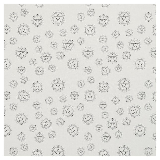 Tissu Créez Vos Propres Pentacles Noirs Blancs (Échantillon)