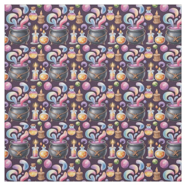 Tissu Créez Vos Propres Potions Chaudrons Chandelles Vio (Échantillon)