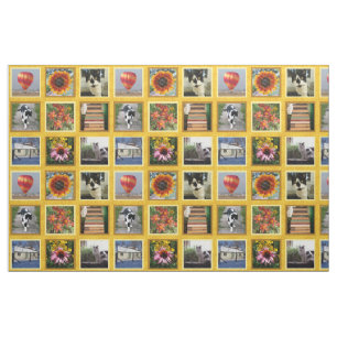Tissu Créez votre propre miel carré de photo de 9