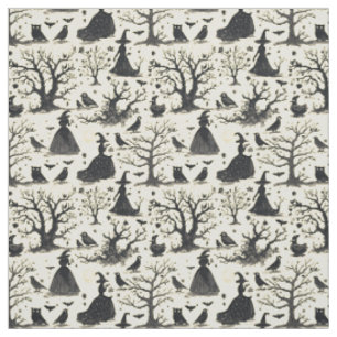Tissu Créez Votre Propre Toile Crème Lunaire Oiseaux de