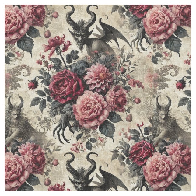 Tissu Crématoire rose - Carrelage classique gothique (Fermer)