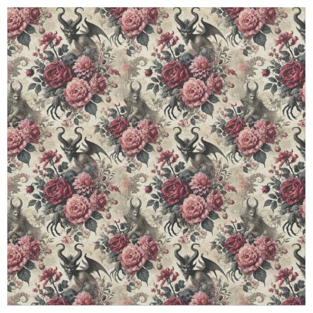 Tissu Crématoire rose - Carrelage Gothique Dense (Fermer)