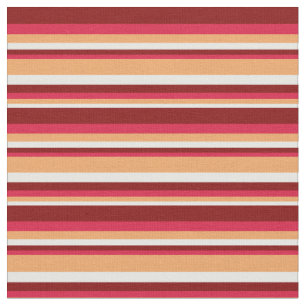 Tissu Crème à la menthe, Brown, Lignes Crimson & Maroon